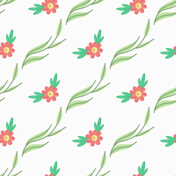 Floral Seamless Pattern Hand Drawn Creative Flowers Colorful Artistic Background — Stock Photo, Image