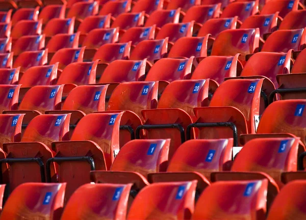 Detalhe Tiro Abstrato Assentos Público Arena Vazia — Fotografia de Stock