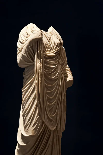 Uma Autêntica Estátua Mármore Romano Século — Fotografia de Stock