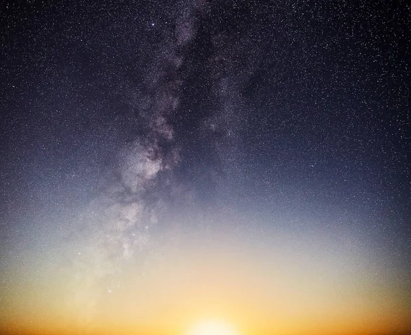 Vía Láctea Estrellas Cielo Nocturno —  Fotos de Stock