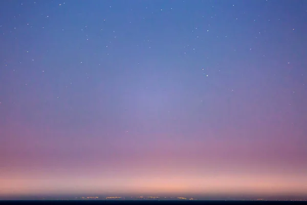 Sicilia Como Horizonte Desde Malta Una Noche Clara Estrellada —  Fotos de Stock