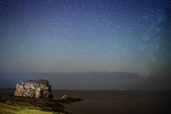 Champignon Rock Gozo Ici Sous Ciel Nocturne Plein Étoiles — Photo