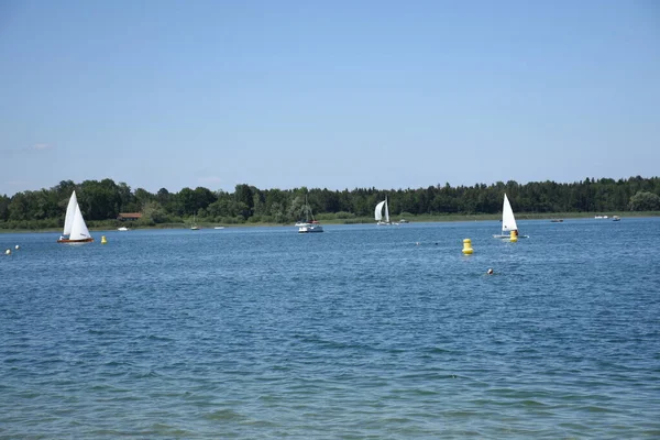 Barca Vela Mare — Foto Stock