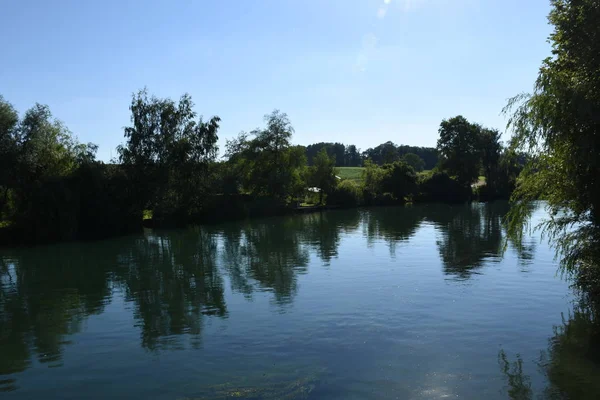 Alz Chiemsee Chiemsee Drenajı Drenaj Nehir Alz Vadisi Truchtlaching Seeon — Stok fotoğraf