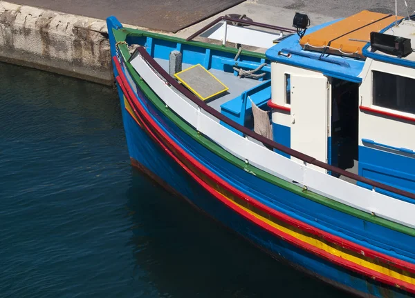 Ein Fischerboot Malta Den Lebendigen Und Traditionellen Farben — Stockfoto