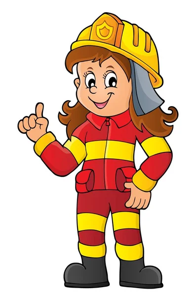 Γυναίκα Πυροσβέστης Εικόνα Εικόνα Εικονογράφηση — Φωτογραφία Αρχείου
