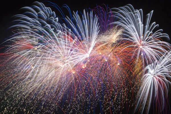 Tűzijáték Festa Alatt Máltán Földközi Tengeren — Stock Fotó
