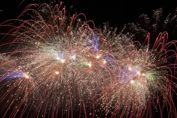 Feuerwerk Während Eines Festes Auf Malta Mittelmeer — Stockfoto