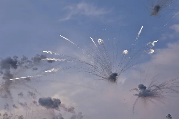 Fuochi Artificio Durante Una Festa Malta Nel Mediterraneo — Foto Stock