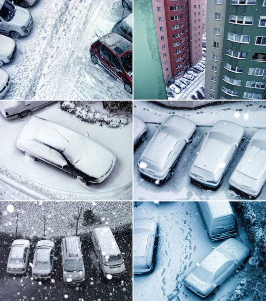 Ein Bild Des Winters Der Stadt — Stockfoto