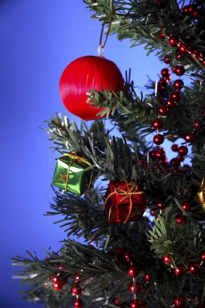 Primo Piano Sparato Albero Natale — Foto Stock