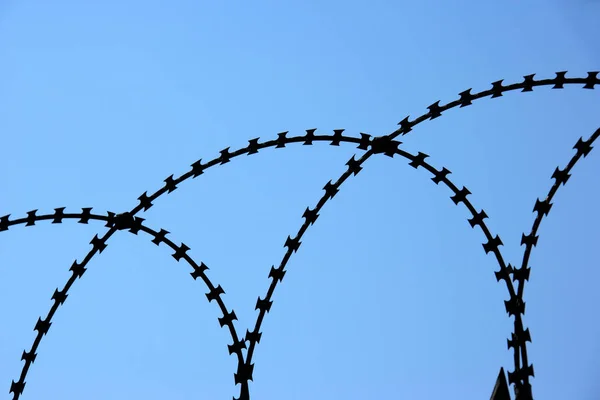 Detail Shot Barbed Wire Fence — Stock Photo, Image
