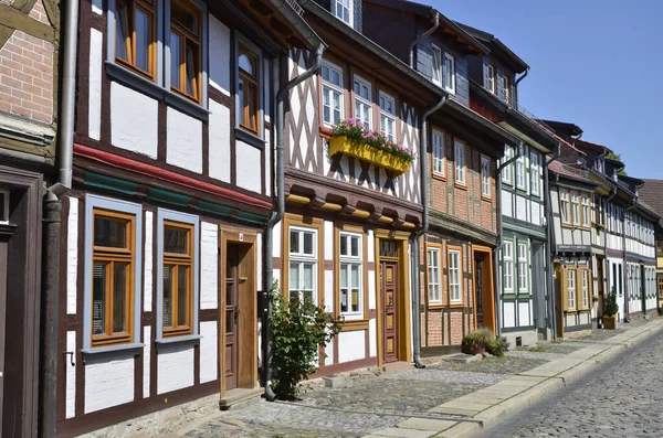 Historické Domy Zadní Ulici Wernigerode — Stock fotografie