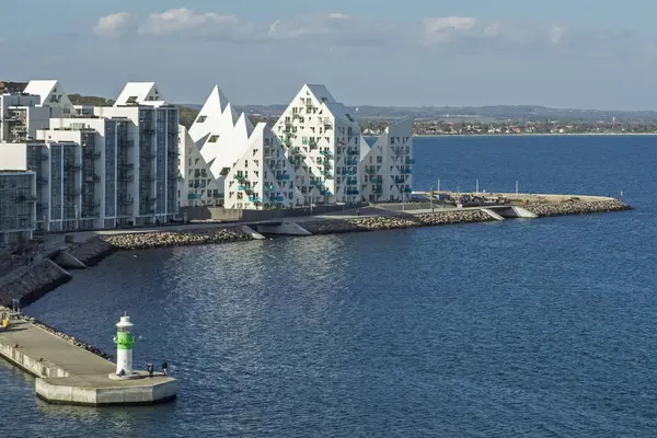 Daenemark Entrada Puerto Aarhus — Foto de Stock