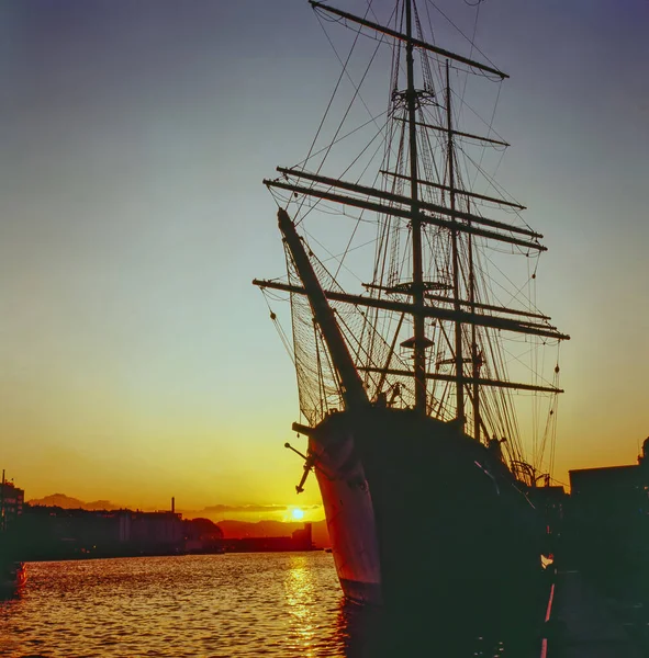 Högt Skepp Hamn Bergen — Stockfoto