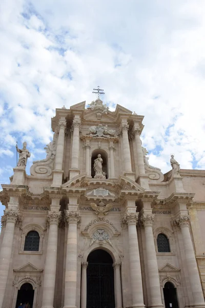 Catedral Dom Syracuse Sicily Italie Old Town Ortigia Old Town —  Fotos de Stock