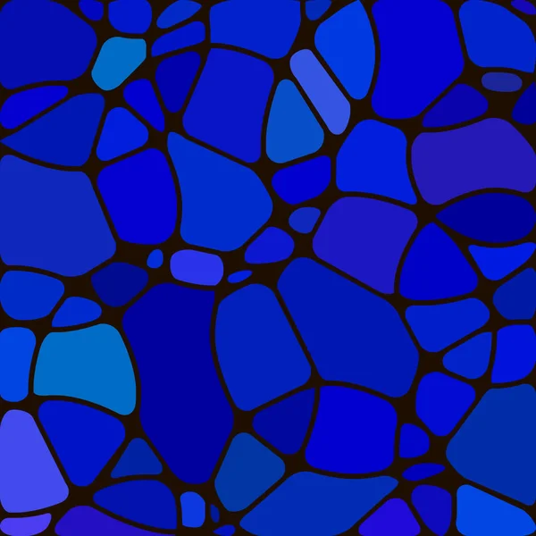 Abstract Vector Stained Glass Mosaic Background Blue Circles — Stock Photo, Image