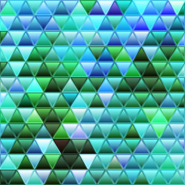 Abstrato Vetor Manchado Vidro Triângulo Mosaico Fundo Verde Azul — Fotografia de Stock