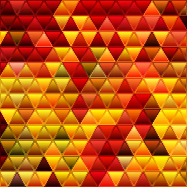 Vector Abstracto Vidrieras Triángulo Mosaico Fondo Rojo Amarillo —  Fotos de Stock