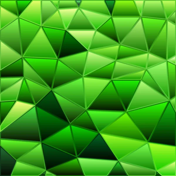 스테인드글라스 삼각형 모자이크 초록색 — 스톡 사진