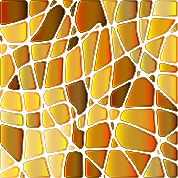 Vetor Abstrato Fundo Mosaico Vidro Manchado Laranja Dourada — Fotografia de Stock