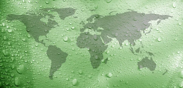 Image Worldmap Water Drops — Stock Photo, Image