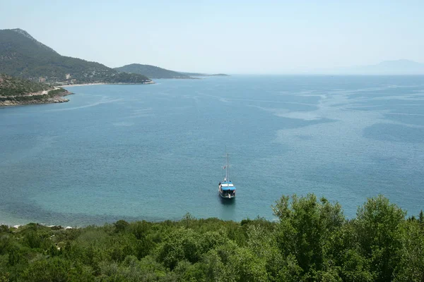 Una Imagen Barco Mar Egeo — Foto de Stock