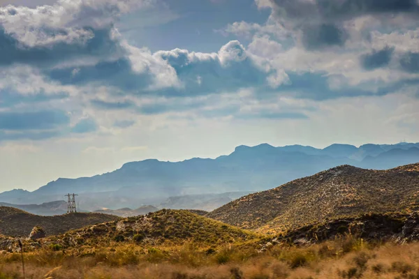 Vue Panoramique Sur Les Montagnes Mouvement Espagne Tonification Dramatique — Photo