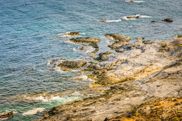 Panoramic view to the sea from above, Almeria, Andalusia, Spain