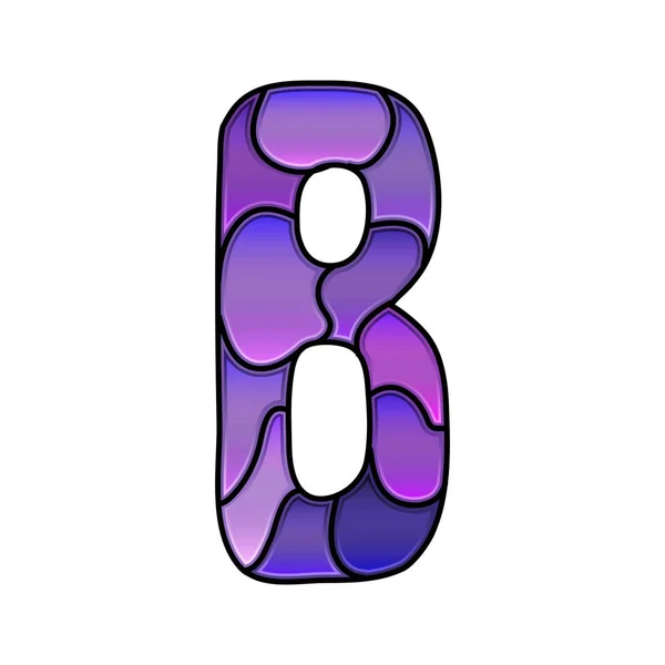 彩色玻璃字体 字母B — 图库照片