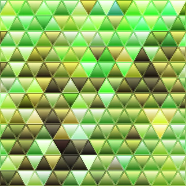 Abstrato Vetor Manchado Vidro Triângulo Mosaico Fundo Verde Marrom — Fotografia de Stock