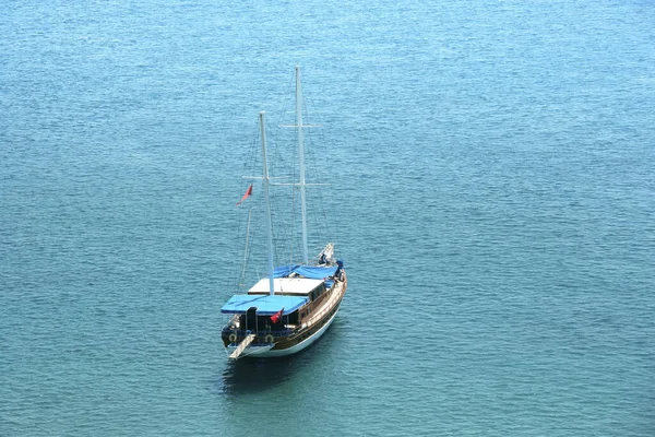 Bild Eines Bootes Auf Dem Ägäischen Meer — Stockfoto