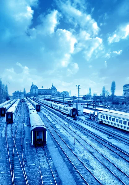 Een Beeld Van Ijzeren Spoorweg — Stockfoto