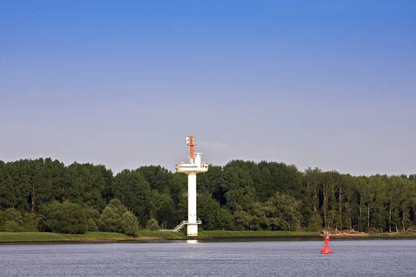 Lighthouse Elbe River Glueckstadt Schleswig Holstein Germany — стокове фото