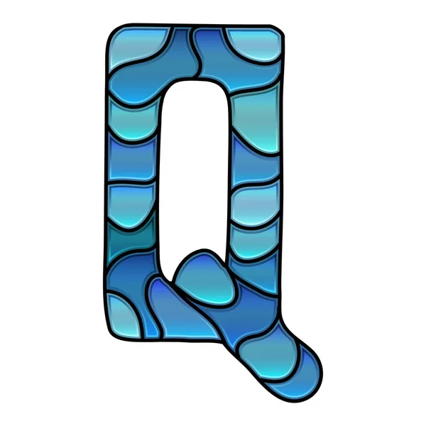 Stained Glass Font Letter — Stock Photo, Image