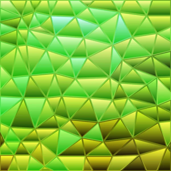 抽象的なベクトルステンドグラスの三角形モザイクの背景 明るい緑 — ストック写真