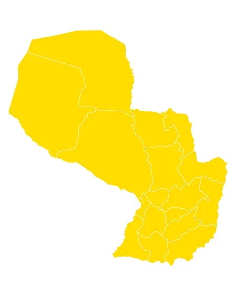 Карта Парагваю Географічна Ілюстрація Карти — стокове фото