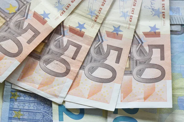 Billetes Euro Sujetos — Foto de Stock