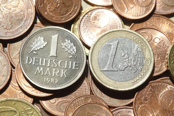 Mark Eurogeld Munten Euro Euro — Stockfoto