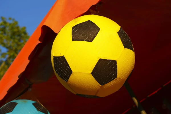 Red Soccer Ball Germany Europe — Stock Photo, Image