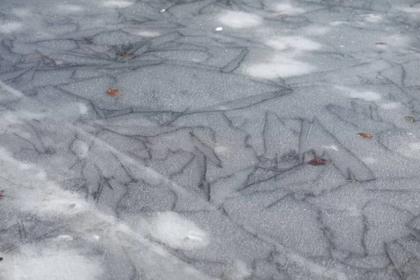 Шматочки Льоду Поверхня Льоду Замерзлому Озері — стокове фото