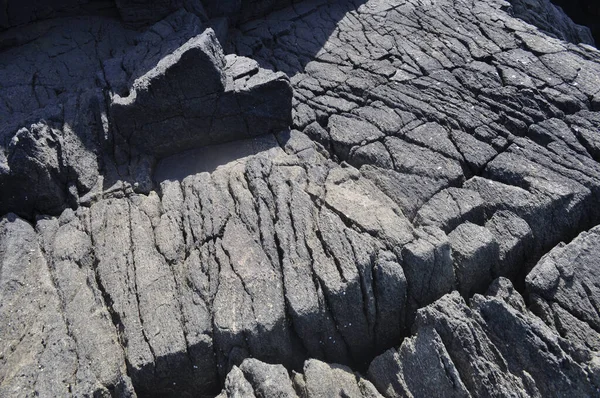 Cerca Estructura Roca Arrecife Orilla Del Mar Bretaña Francia — Foto de Stock