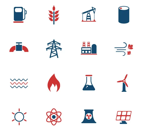 Generación Energía Iconos Vectoriales Color Para Web Diseño Interfaz Usuario — Foto de Stock