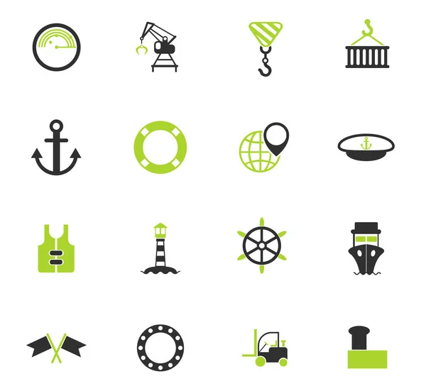 Harbor Vector Icons Web User Interface Design — Stock Photo, Image