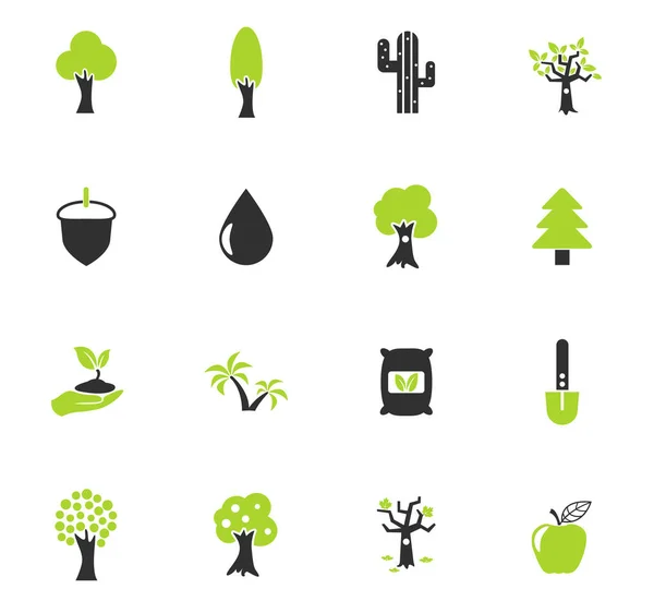 Árboles Iconos Vectoriales Para Diseño Web Interfaz Usuario — Foto de Stock