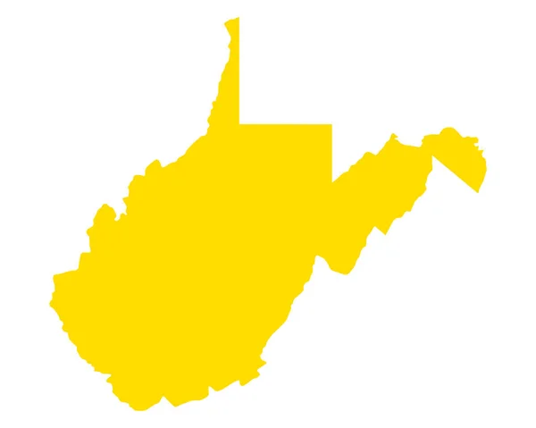 Mapa West Virginia — Foto de Stock