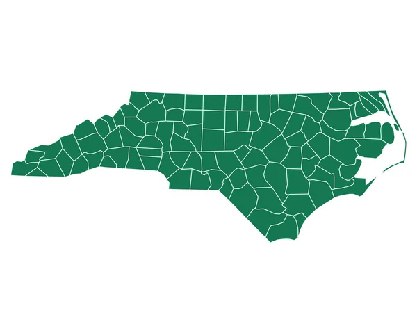 Map North Carolina — Stock Photo, Image