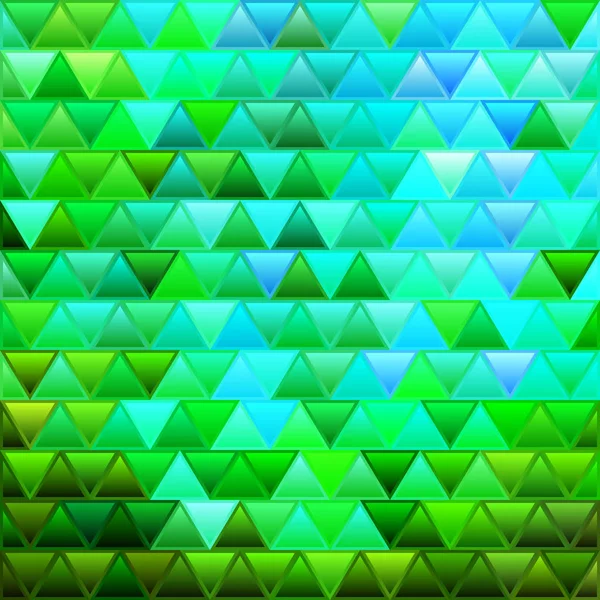 Abstrato Vetor Manchado Vidro Triângulo Mosaico Fundo Verde Azul — Fotografia de Stock