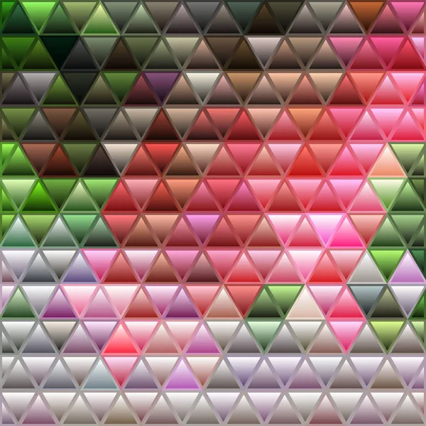 Abstrato Vetor Manchado Vidro Triângulo Mosaico Fundo Vermelho Verde — Fotografia de Stock
