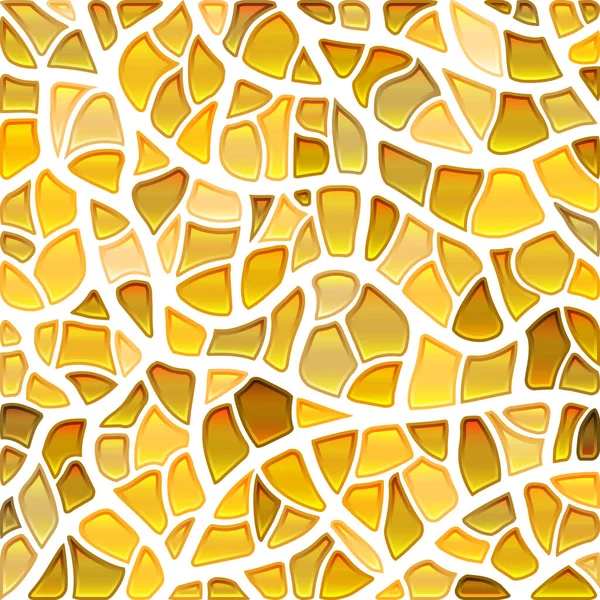 Abstraktní Vektor Mozaika Barevného Skla Pozadí Zlatá Žlutá — Stock fotografie